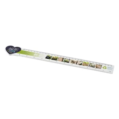 Regla de plástico reciclado con forma de corazón de 30 cm Plástico HIPS reciclado - Zoqu