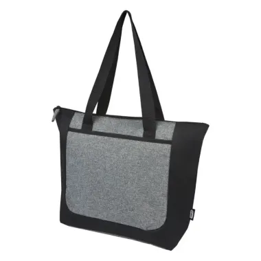 Bolsa Tote reciclada GRS en dos tonos con cremallera de 15 L 600D Poliéster reciclado con certificado GRS - Qabe