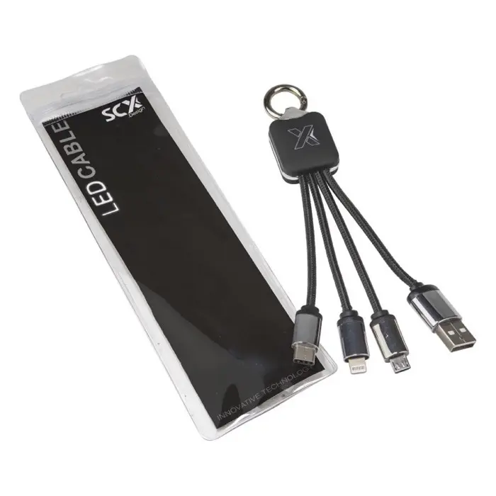 SCX.design C15 quatro light-up cable retroiluminado Plástico PET reciclado, Metal, Caucho - Guxi miniatura 2