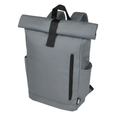 Mochila enrollable de 15,6" GRS RPET de 18 L 600D Poliéster reciclado con certificado GRS - Esyi