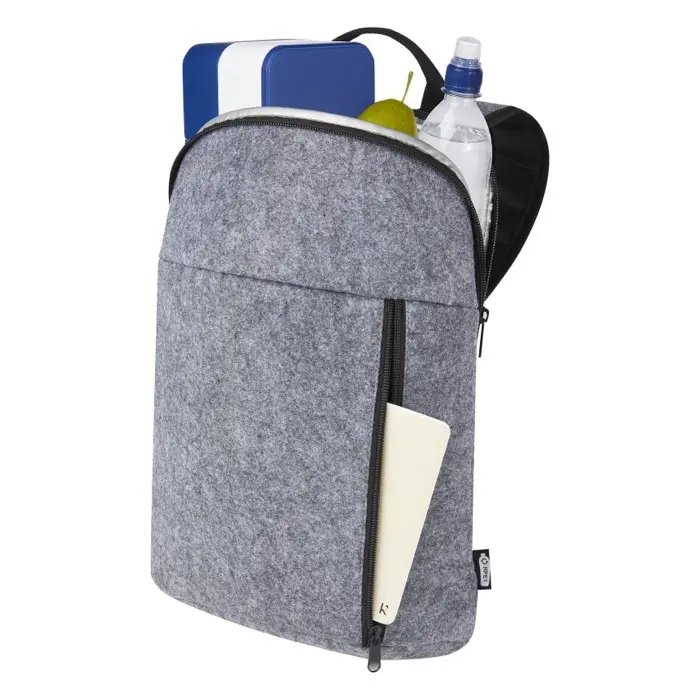 Mochila isotérmica de fieltro reciclado GRS de 7 L Poliéster reciclado con certificado GRS - Riru miniatura 3