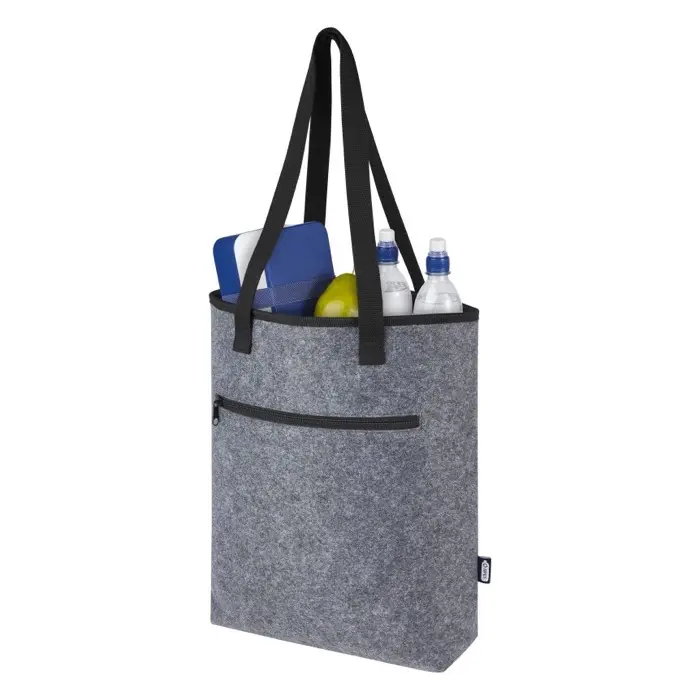 Bolsa Tote isotérmica de fieltro reciclado GRS de 12 L Poliéster reciclado con certificado GRS - Lage miniatura 3