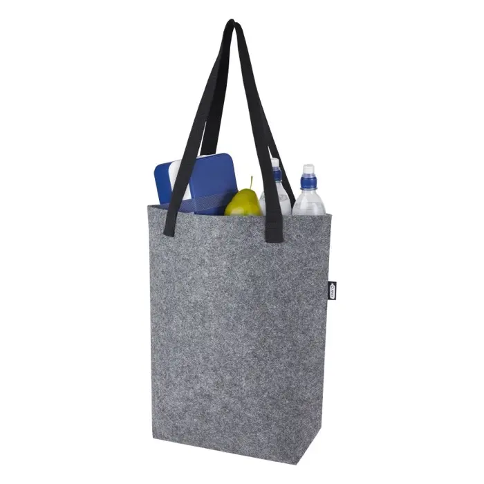 Bolsa Tote de fieltro reciclado GRS con fondo ancho de 12 L Poliéster reciclado con certificado GRS - Ximi miniatura 3