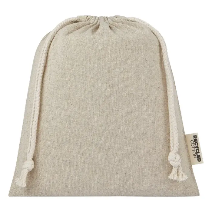 Bolsa de regalo mediana de 1,5 l de algodón reciclado GRS de 150 g/m² Algodón reciclado Poliéster reciclado - Xomo miniatura 2