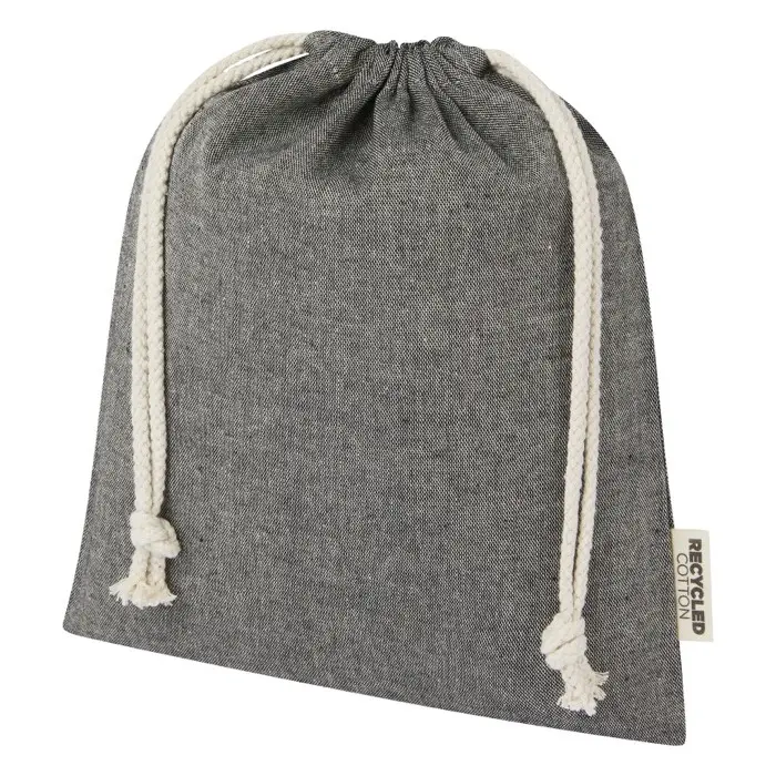 Bolsa de regalo mediana de 1,5 l de algodón reciclado GRS de 150 g/m² Algodón reciclado Poliéster reciclado - Xomo miniatura 1