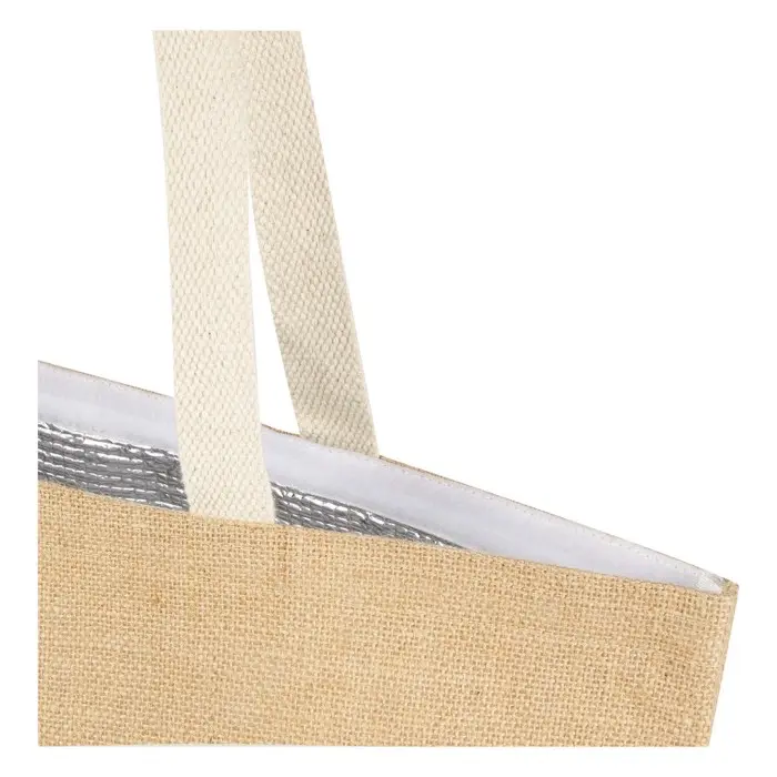 Bolsa Tote isotérmica de yute de 300 g/m² de 12 L Yute, 300 g/m2 - Kexu miniatura 4