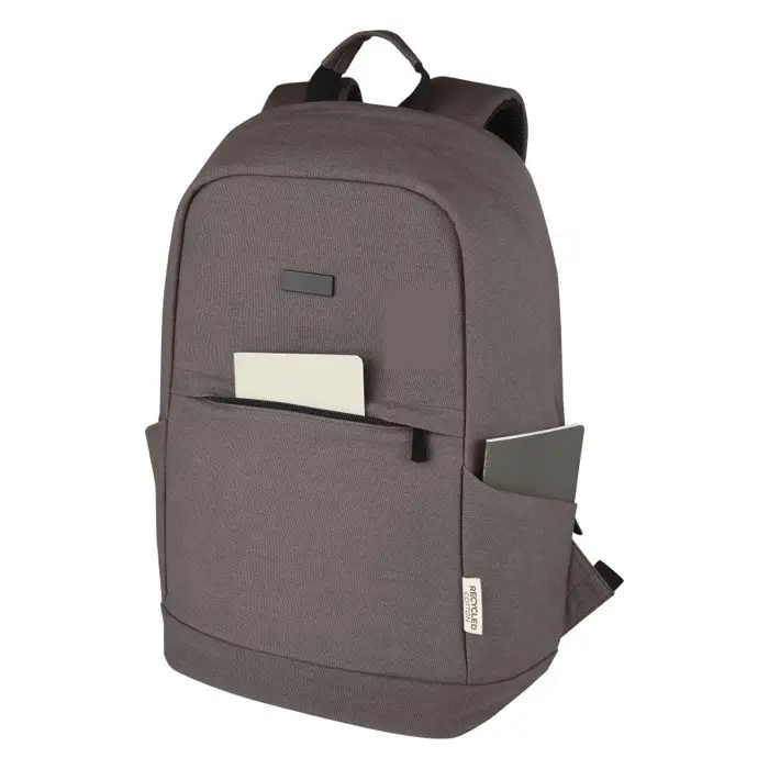 Mochila antirrobo de 18 L para portátil de 15,6" de lona reciclada GRS 80% Algodón reciclado certificado GRS, 20% Algodón, 330 g/m2 - Zuxu miniatura 4