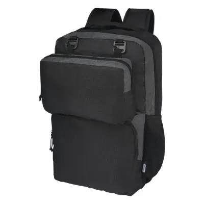 Mochila para portátil de 15" reciclada GRS en dos tonos de 14 L Ripstop Poliéster reciclado con certificado GRS, 600D Poliéster reciclado con certificado - Lome