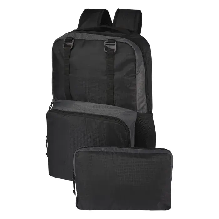 Mochila para portátil de 15" reciclada GRS en dos tonos de 14 L Ripstop Poliéster reciclado con certificado GRS, 600D Poliéster reciclado con certificado - Lome miniatura 4