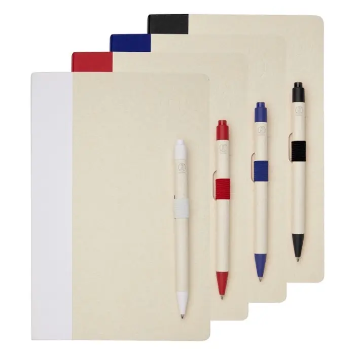 Set de libreta de referencia de tamaño A5 y bolígrafo fabricados con cartones de leche reciclados Cartón reciclado - Kowa miniatura 3