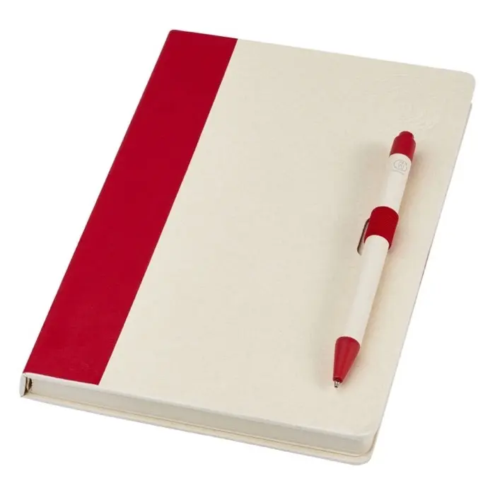 Set de libreta de referencia de tamaño A5 y bolígrafo fabricados con cartones de leche reciclados Cartón reciclado - Kowa miniatura 1