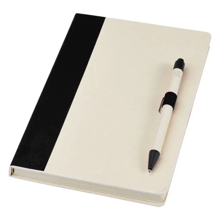 Set de libreta de referencia de tamaño A5 y bolígrafo fabricados con cartones de leche reciclados Cartón reciclado - Kowa miniatura 1