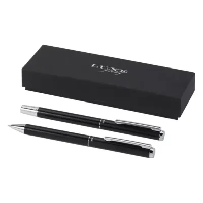 Set de regalo de bolígrafo y rollerball de aluminio reciclado Aluminio reciclado - Pibo