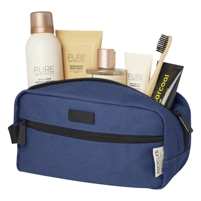 Neceser de viaje de lona reciclada GRS 3,5L 80% Algodón reciclado certificado GRS, 20% Algodón, 330 g/m2 - Ruya miniatura 3