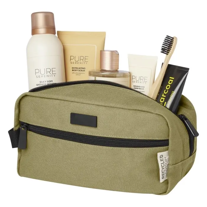 Neceser de viaje de lona reciclada GRS 3,5L 80% Algodón reciclado certificado GRS, 20% Algodón, 330 g/m2 - Ruya miniatura 3