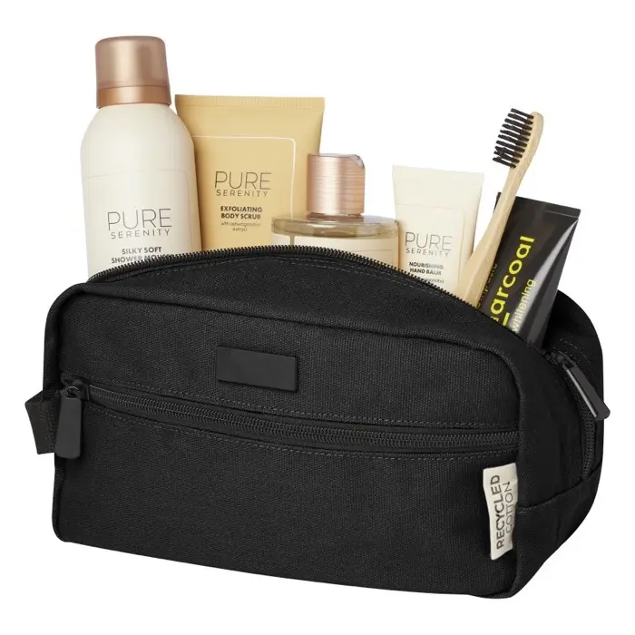 Neceser de viaje de lona reciclada GRS 3,5L 80% Algodón reciclado certificado GRS, 20% Algodón, 330 g/m2 - Ruya miniatura 3