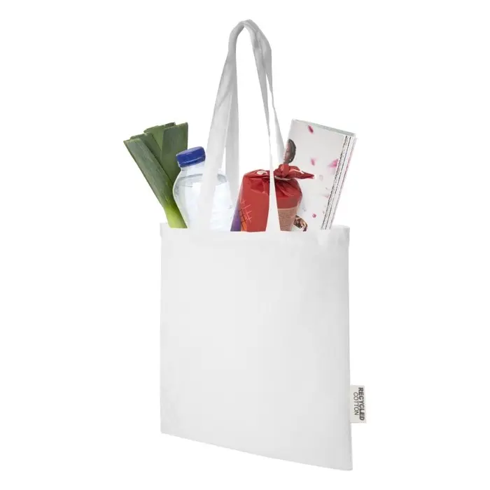 Bolsa Tote de algodón reciclado GRS de 140 g/m2 de 7 L Algodón reciclado certificado GRS, 140 g/m2 - Lawa miniatura 3