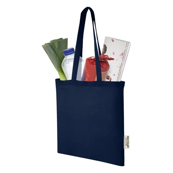 Bolsa Tote de algodón reciclado GRS de 140 g/m2 de 7 L Algodón reciclado certificado GRS, 140 g/m2 - Lawa miniatura 3