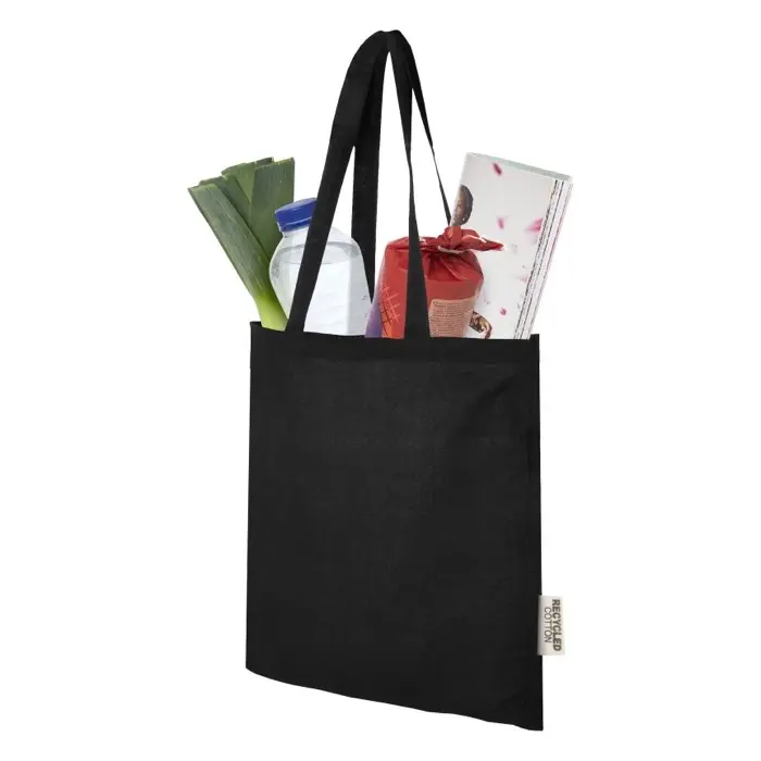 Bolsa Tote de algodón reciclado GRS de 140 g/m2 de 7 L Algodón reciclado certificado GRS, 140 g/m2 - Lawa miniatura 3
