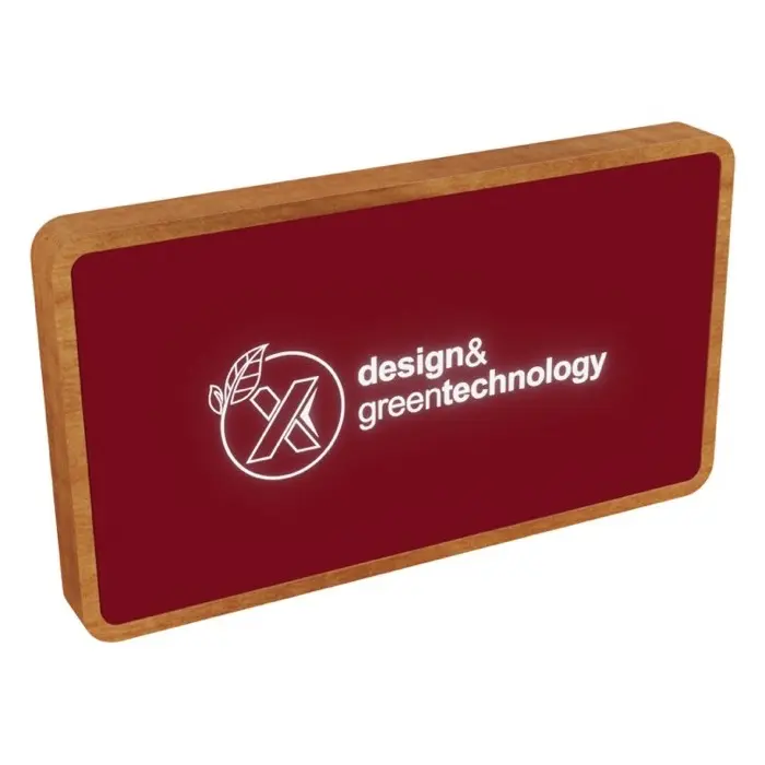 Batería externa inalámbrica luminosa de 5000 mAh Madera, Plástico ABS - Vufo miniatura 4