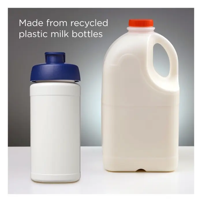 Bidón deportivo con tapa Flip de material reciclado de 500 ml Plástico HDPE reciclado Plástico PP - Yaba miniatura 2