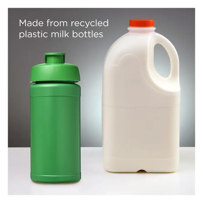 Bidón deportivo con tapa Flip de material reciclado de 500 ml Plástico HDPE reciclado Plástico PP - Yaba miniatura 2