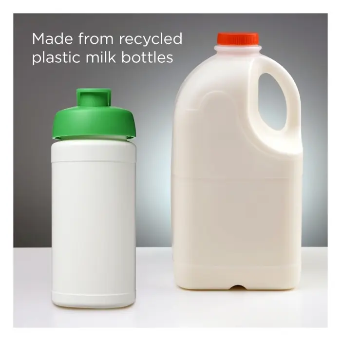 Bidón deportivo con tapa Flip de material reciclado de 500 ml Plástico HDPE reciclado Plástico PP - Yaba miniatura 2