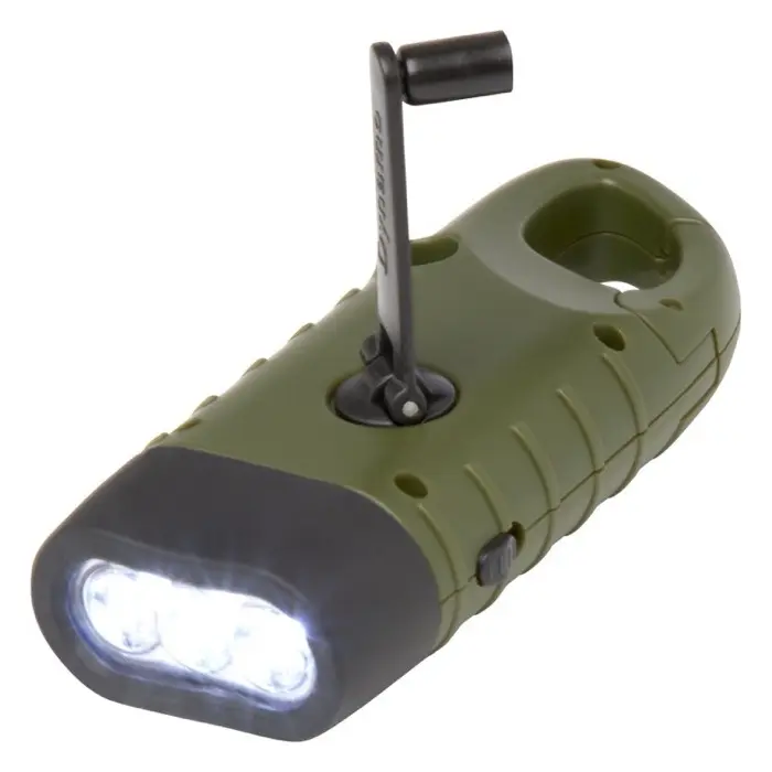 Linterna de dinamo solar con mosquetón de plástico reciclado Plástico ABS reciclado - Saco miniatura 5