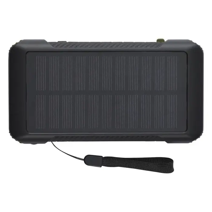 Batería externa de dinamo solar en plástico reciclado de 10 000 mAh con certificación RCS Plástico ABS reciclado - Zedo miniatura 4