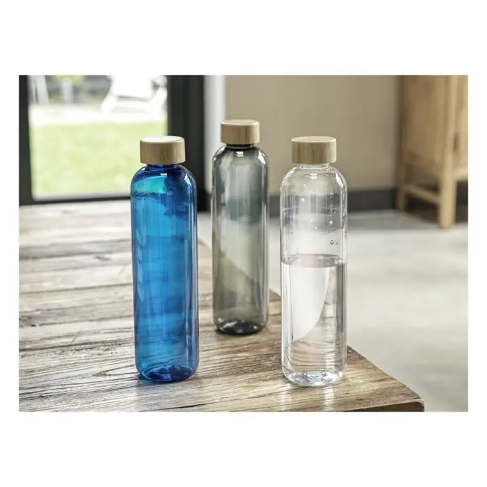 Bidón de plástico reciclado de 1000 ml Plástico PET reciclado, Madera de bambú, Polipropileno reciclado - Moqu miniatura 2