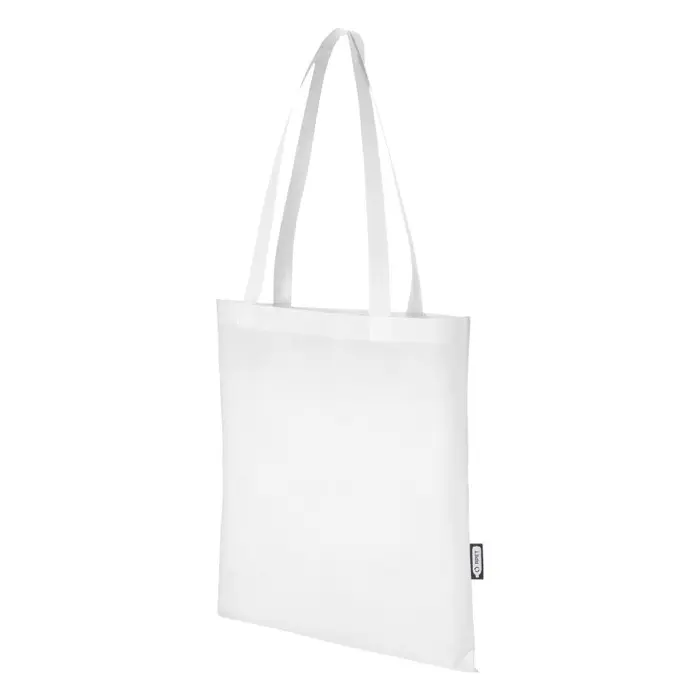 Bolsa Tote para congresos en non woven reciclado GRS de 6 l Poliéster reciclado con certificado GRS, 80 g/m2 - Yoca miniatura 1