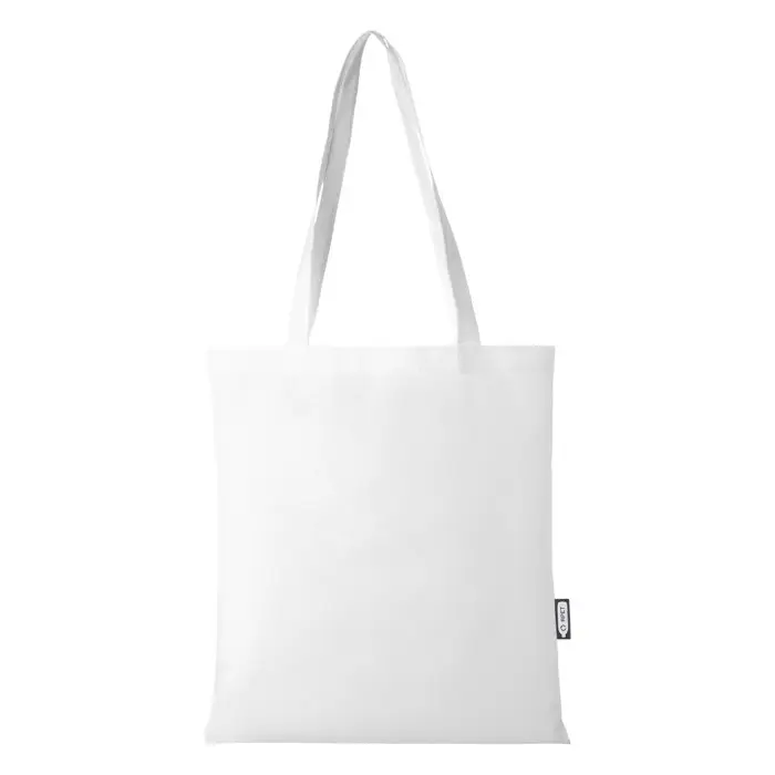 Bolsa Tote para congresos en non woven reciclado GRS de 6 l Poliéster reciclado con certificado GRS, 80 g/m2 - Yoca miniatura 3