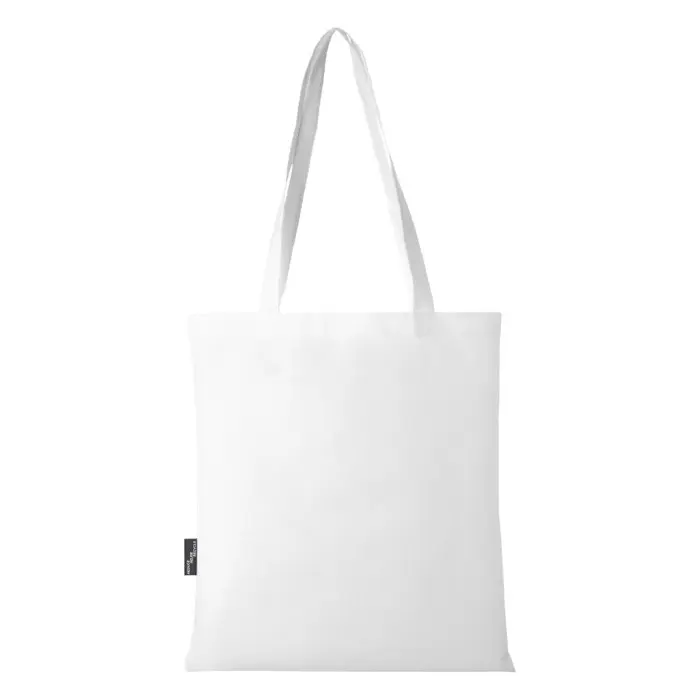 Bolsa Tote para congresos en non woven reciclado GRS de 6 l Poliéster reciclado con certificado GRS, 80 g/m2 - Yoca miniatura 4