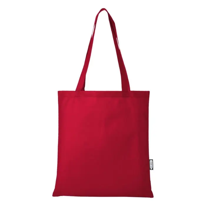 Bolsa Tote para congresos en non woven reciclado GRS de 6 l Poliéster reciclado con certificado GRS, 80 g/m2 - Yoca miniatura 3