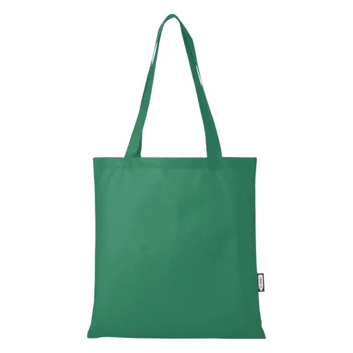 Bolsa Tote para congresos en non woven reciclado GRS de 6 l Poliéster reciclado con certificado GRS, 80 g/m2 - Yoca miniatura 3
