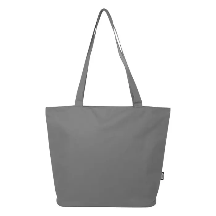 Bolsa Tote con cremallera de material reciclado GRS de 20 l 600D Poliéster reciclado con certificado GRS - Nujo miniatura 2