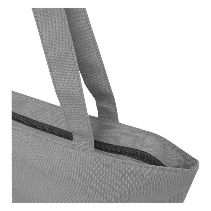 Bolsa Tote con cremallera de material reciclado GRS de 20 l 600D Poliéster reciclado con certificado GRS - Nujo miniatura 3