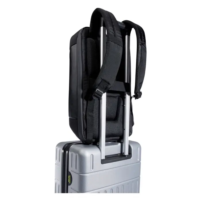 Mochila para portátil compacta de material reciclado GRS de 15,6" y 12 l 900D Poliéster reciclado con certificado GRS - Kifi miniatura 3