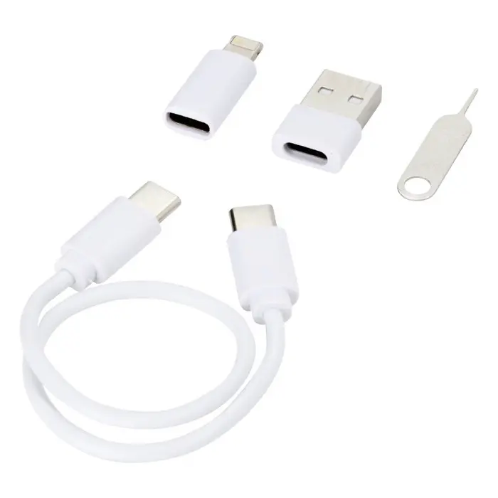 Cable de carga modular de plástico reciclado con soporte para teléfono Plástico ABS reciclado - Gazo miniatura 4