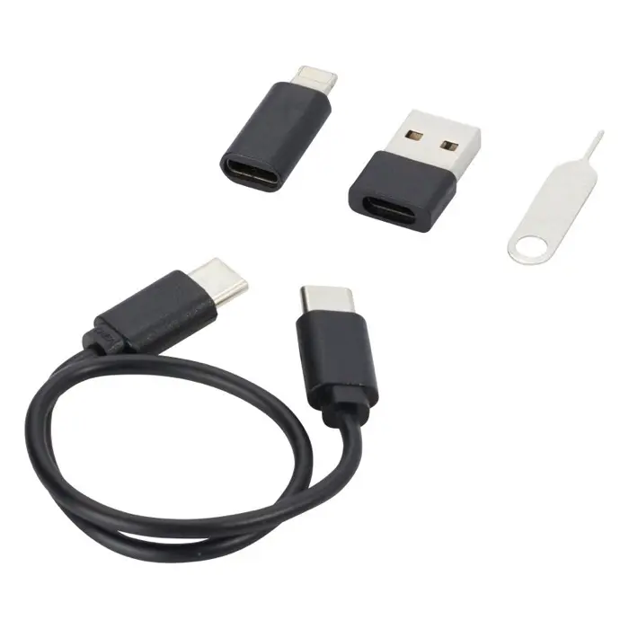 Cable de carga modular de plástico reciclado con soporte para teléfono Plástico ABS reciclado - Gazo miniatura 4