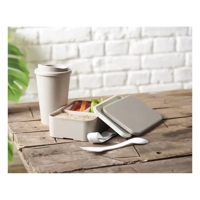 Fiambrera de una sola capa Plástico PP Bioplástico de caña de azúcar - Zaba miniatura 3