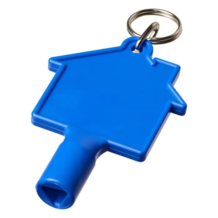 Llavero de material reciclado con forma de casa Plástico HIPS reciclado, Metal - Puqa miniatura 1