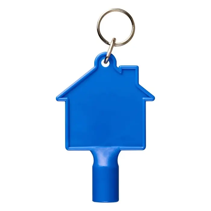 Llavero de material reciclado con forma de casa Plástico HIPS reciclado, Metal - Puqa miniatura 2