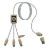 Cable de carga 5 en 1 Plástico PET reciclado, Madera de bambú - Qepo