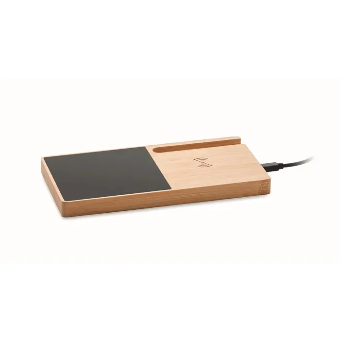 Cargador inalámbrico de bambú Bambú - Jofe miniatura 1