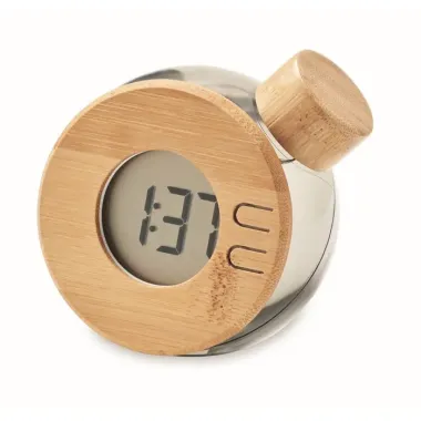 Reloj LCD de bambú por agua Multimaterial - Camu