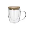Taza Térmica Cristal Borosilicato/ Bambú - Beox