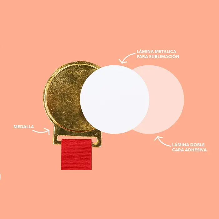 Medalla Sublimación Metal - Rodi miniatura 4