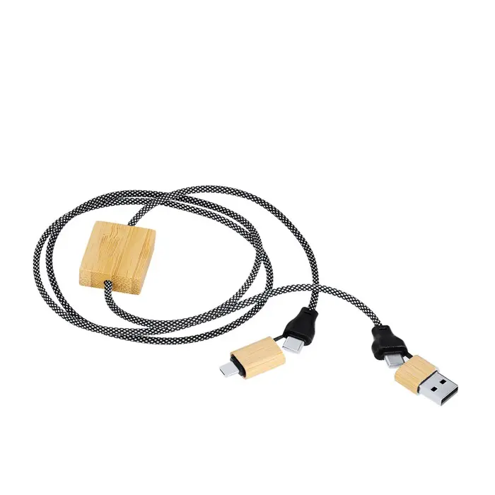 Cable Cargador Bambú/ Poliéster RPET - Ella miniatura 2