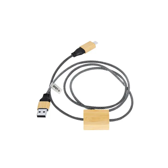 Cable Cargador Bambú/ Poliéster RPET - Ella miniatura 3